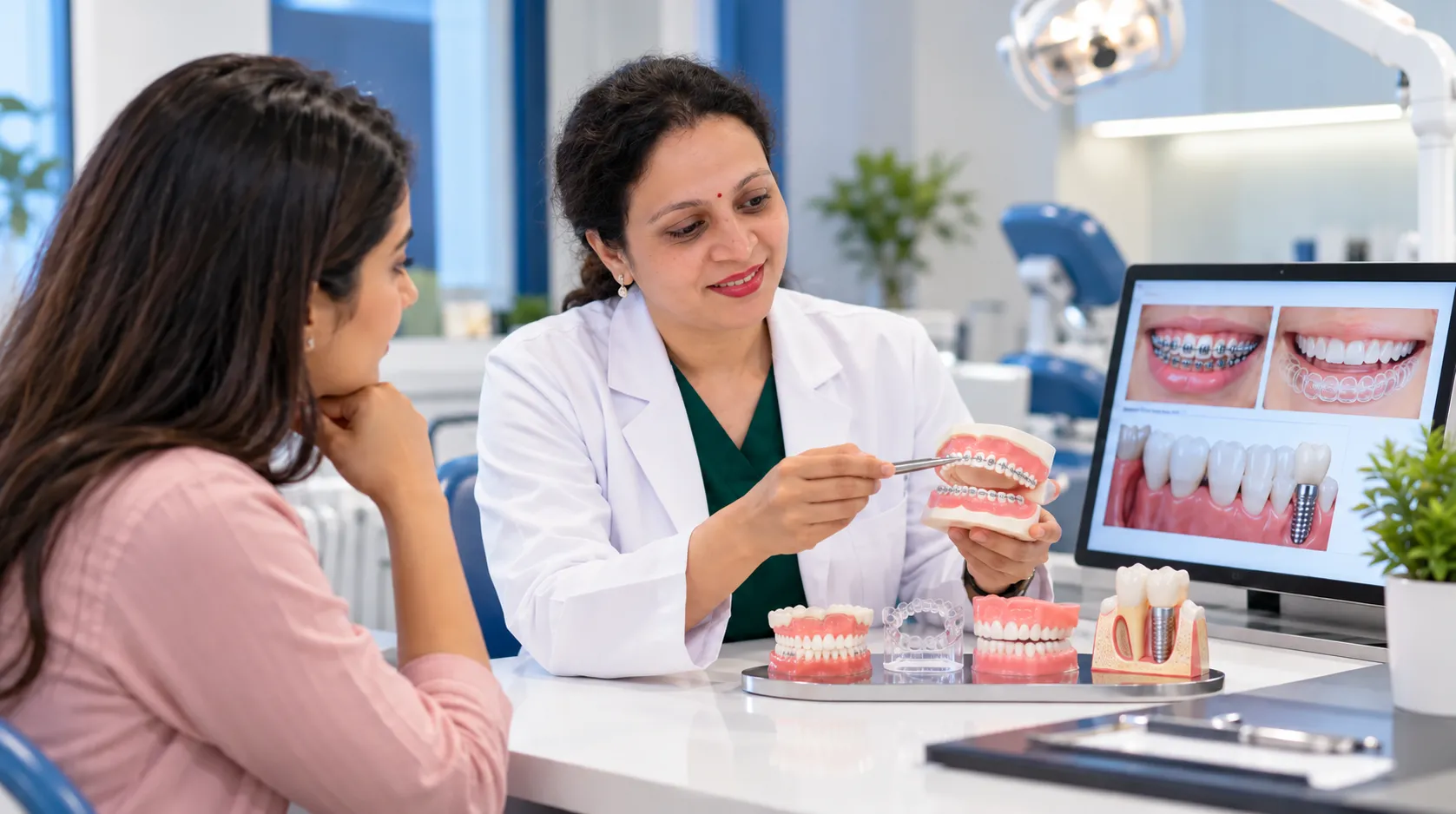 Calm, reassuring dental consultation
